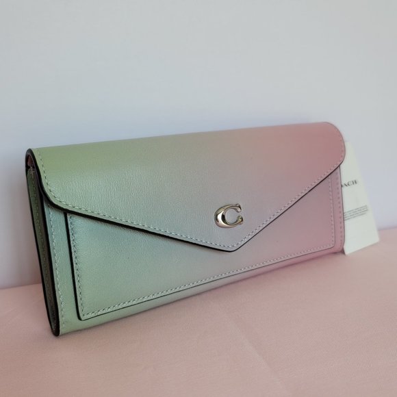 COACH Wyn Ombré Soft Smooth Leather Wallet- Pale Pistachio Multi ⭐🎈 - Picture 3 of 16